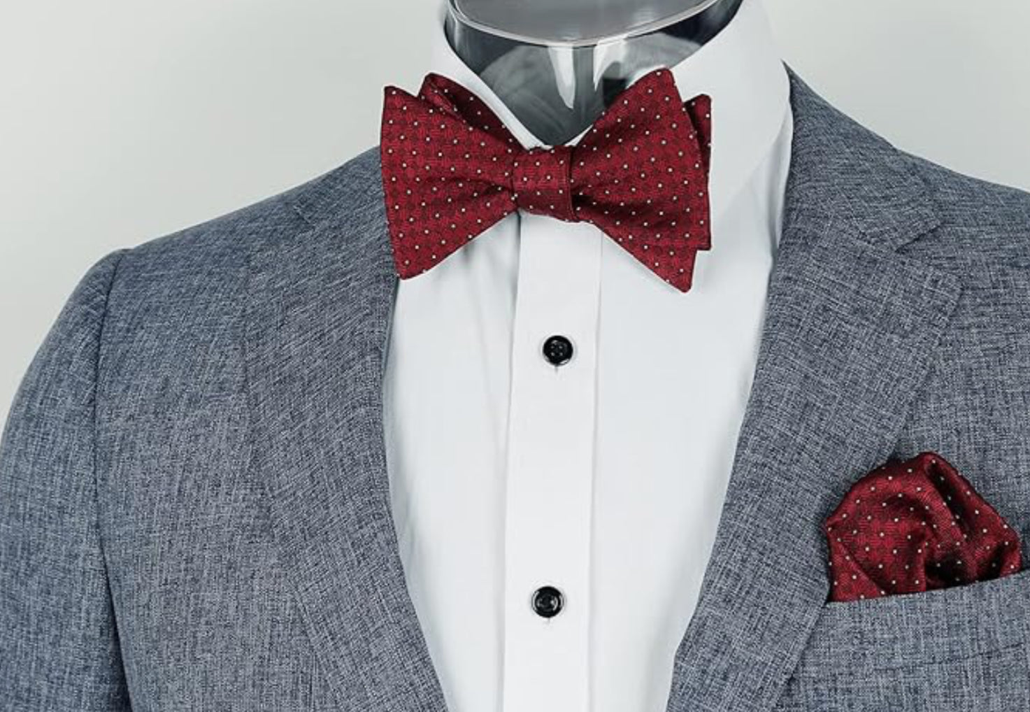 Men's Polka Dot Self Tied Bow 