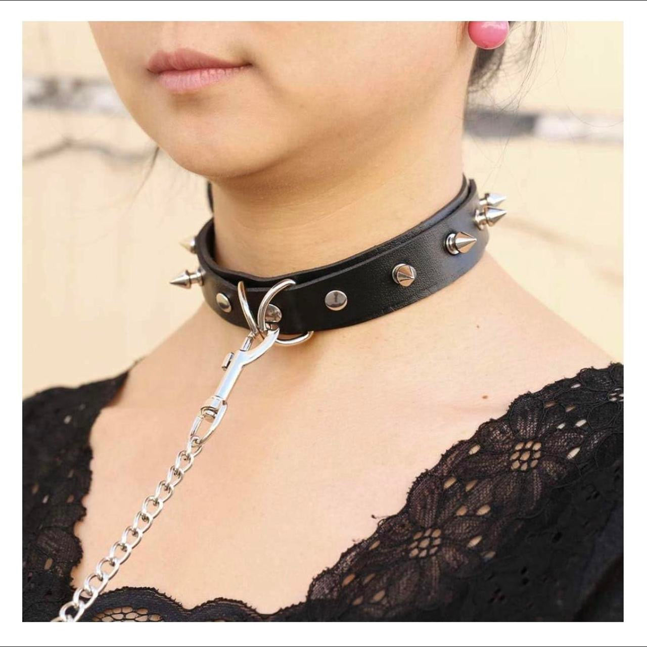 PU Leather Hauling Chain Collar