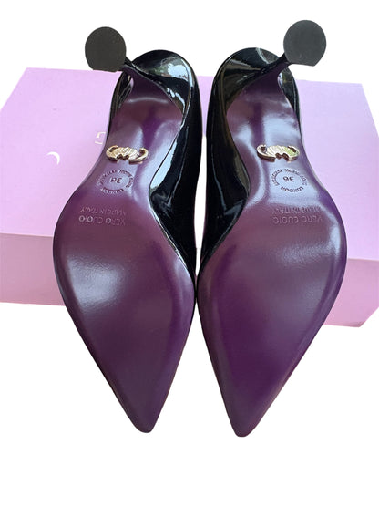 Mary Ching Ivana 105 Black Patent heels