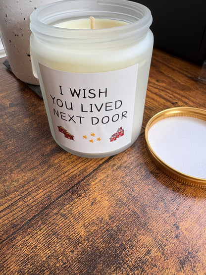 Kandelo Lavender Scented candle Gift "i wish you lived next door"