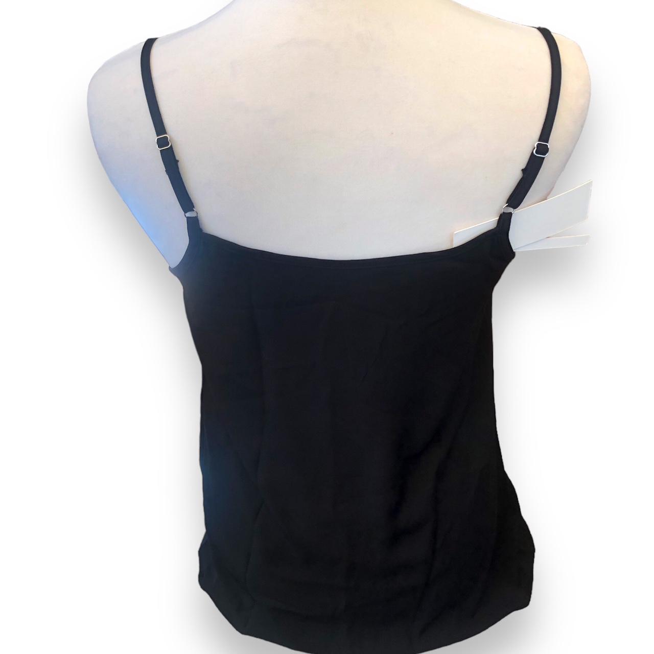 Ladies Sleeveless Dual Layer Summer Camisole - Black