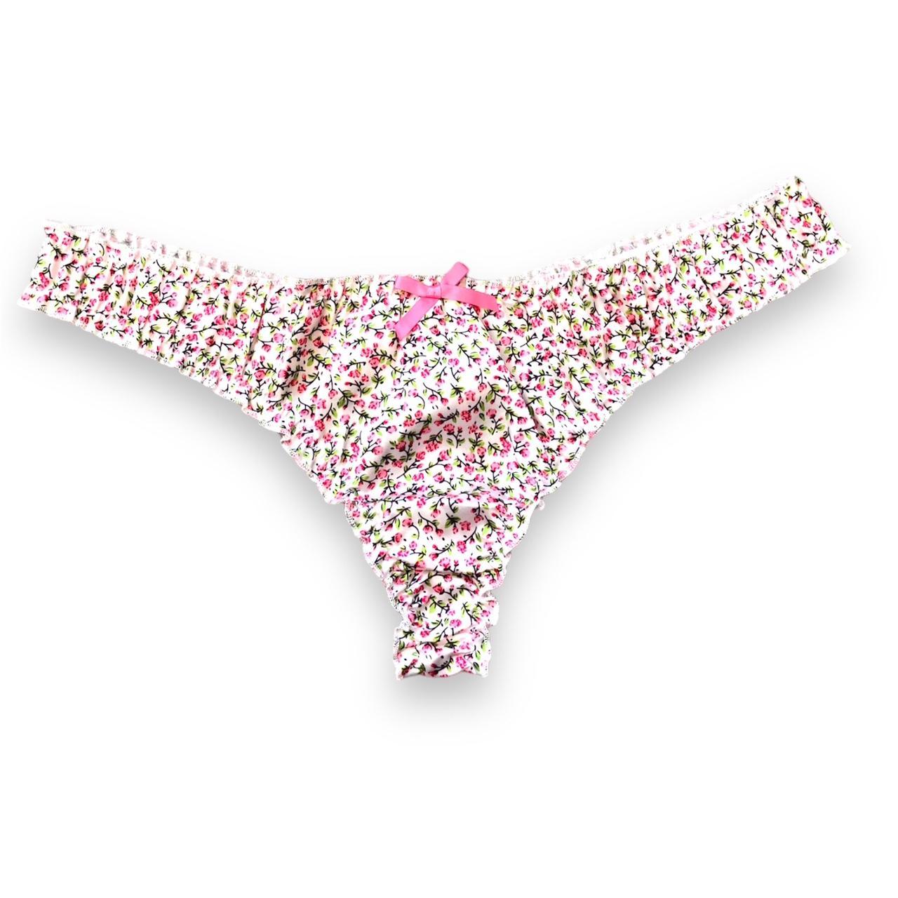 Superpeach Floral Silky Thong