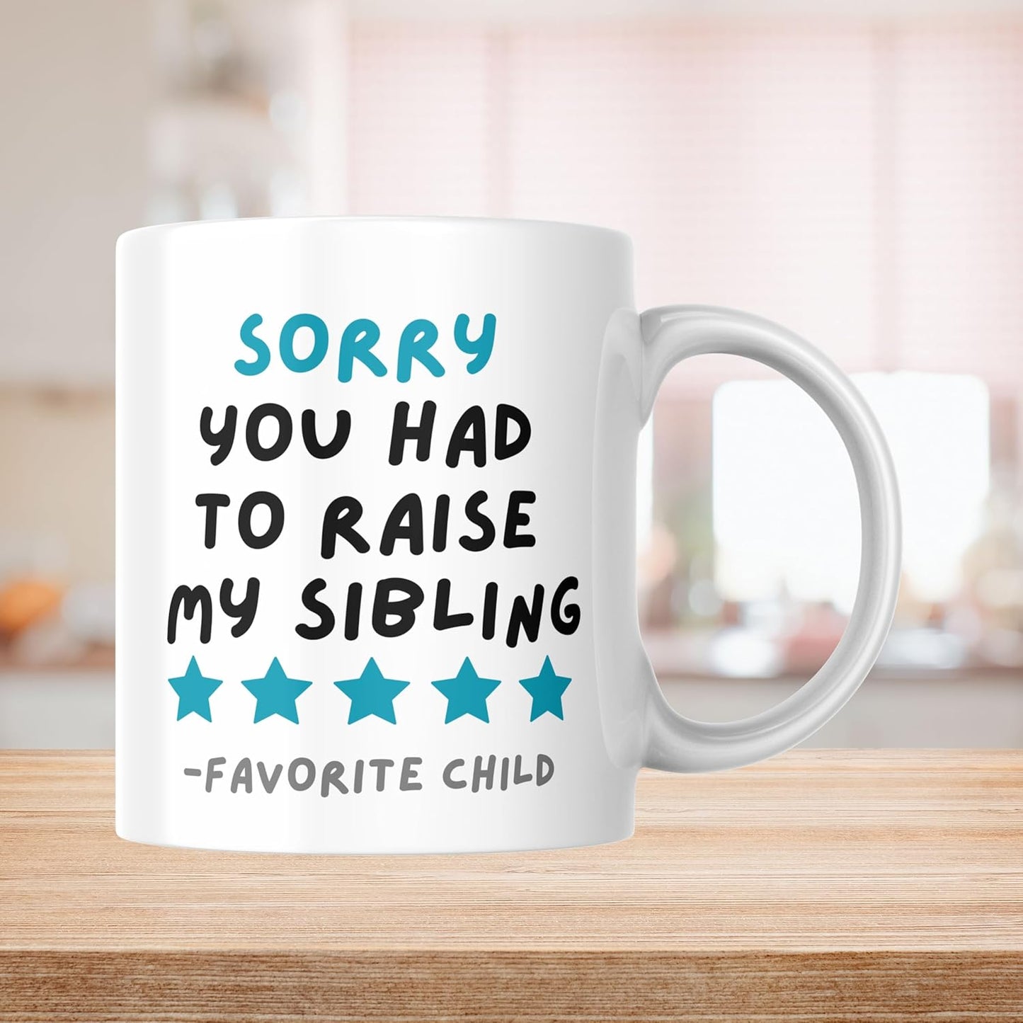 Funny Mug for Mum Day Birthday Favourite Child Quote Coffee mug from Son Daughter