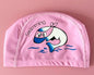 Children's elastic PU cartoon swimming cap