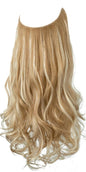 Ladies 18 inch wavy blonde halo hair extensions