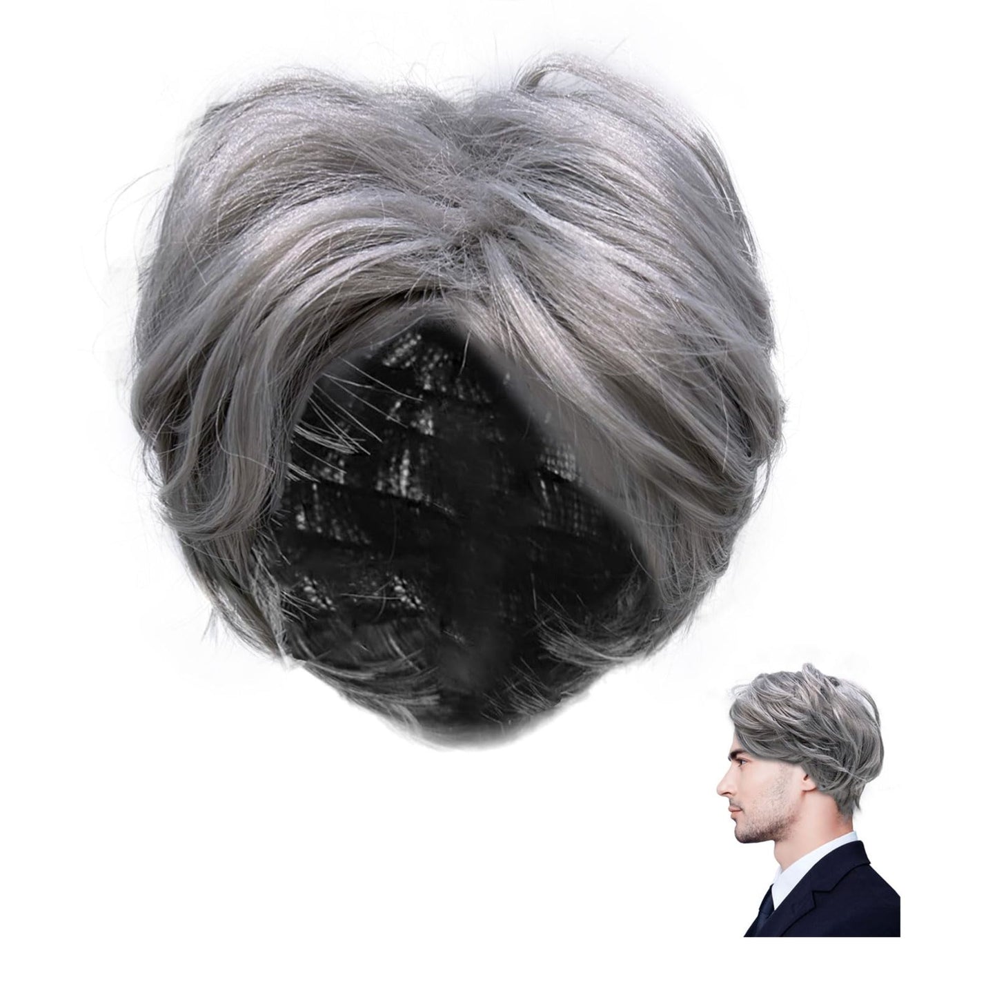 Men's Grandpa Grey Old Mans Wig