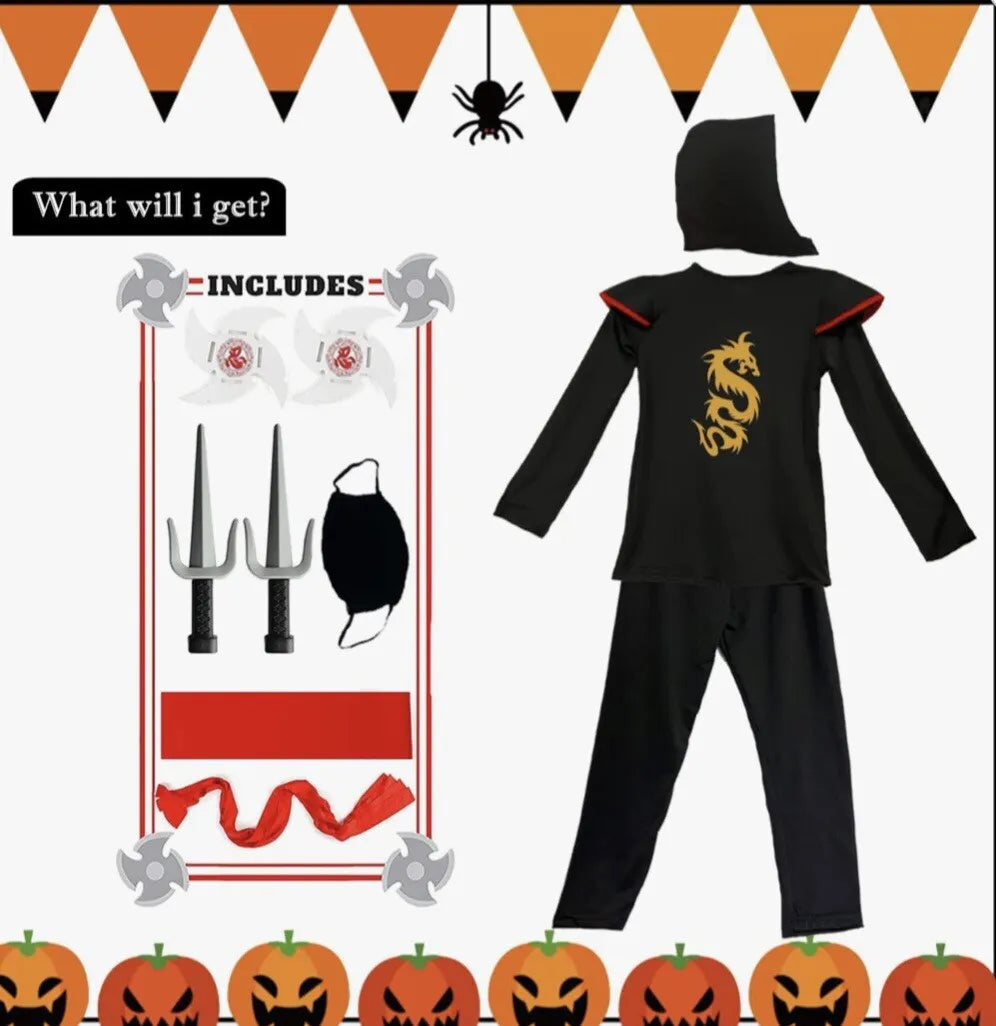 Cosplay Ninja Costumes Dragon Ninja age 4 - 5 years